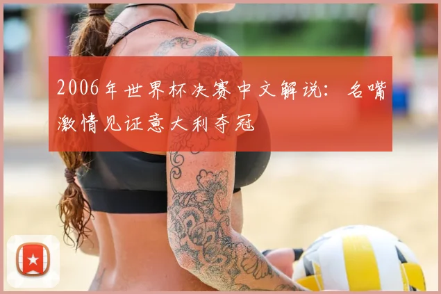 2006年世界杯决赛中文解说:名嘴激情见证意大利夺冠